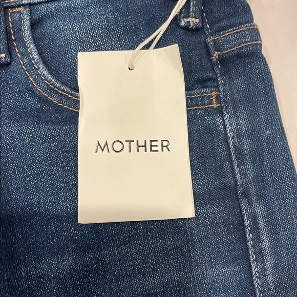 MOTHER Dark Blue Denim Cutoff Shorts size 27 NWT - Picture 4 of 8